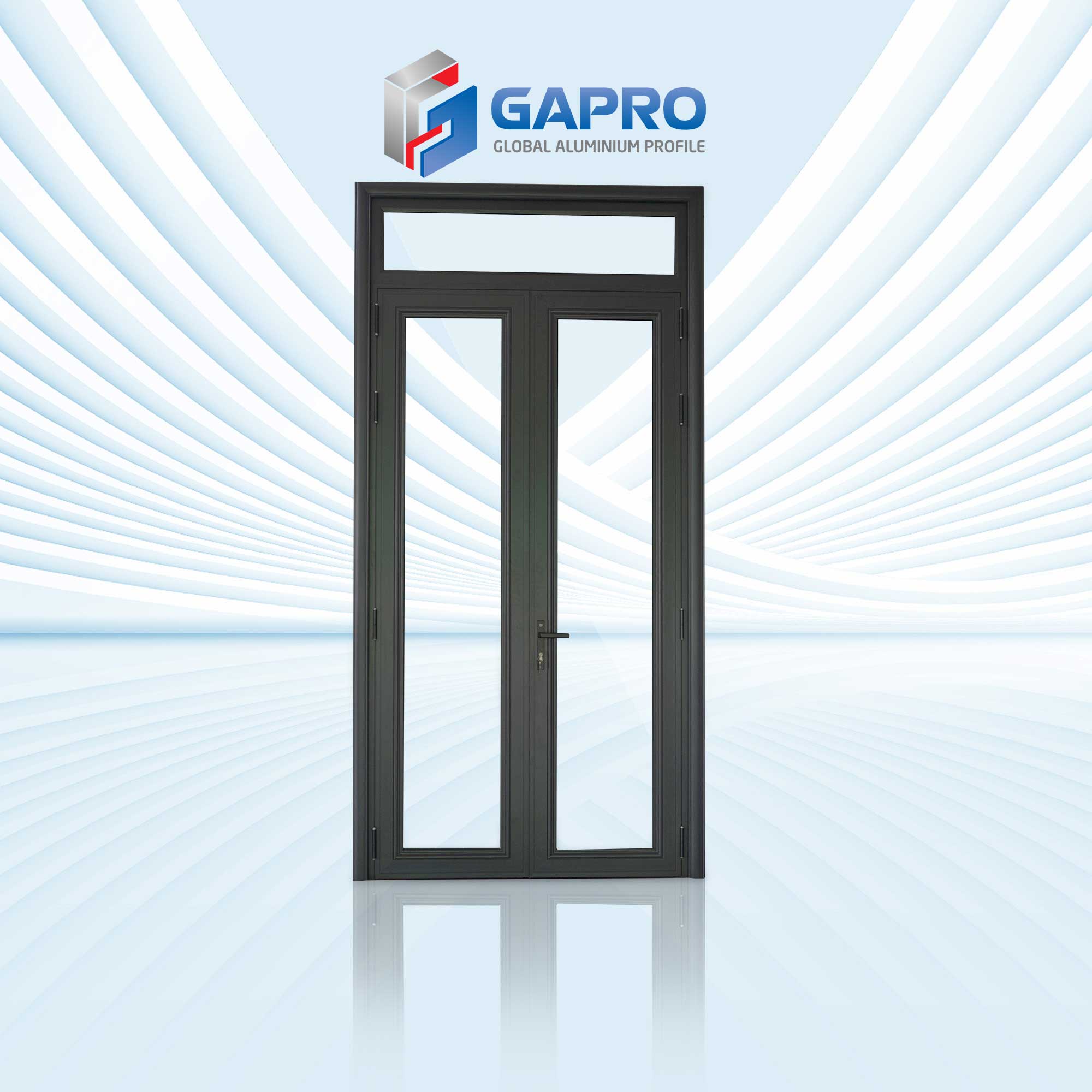 Cửa nhôm hệ 55 cánh liền phào 120mm